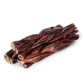 Three beef jerky sticks on a white background