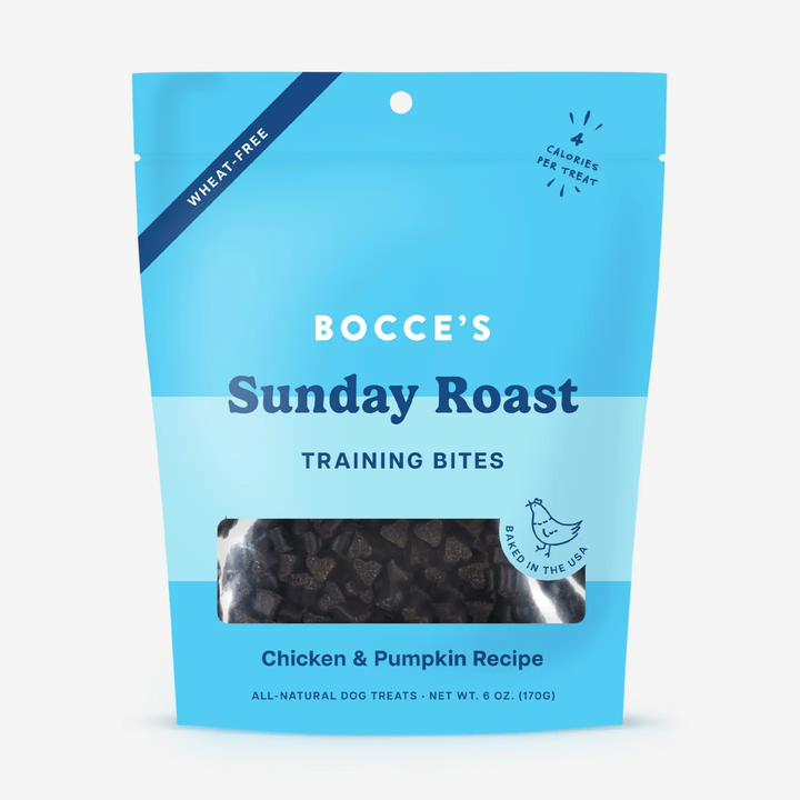 Bocce's Sunday Roast training bites package on a white background