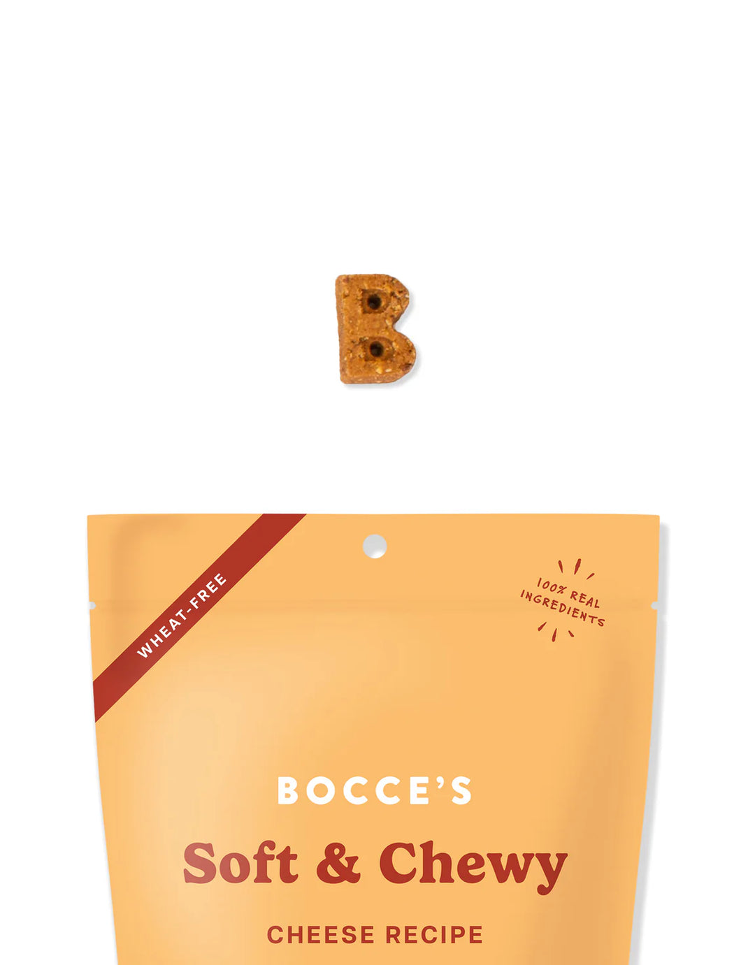 Bocce's soft and chewy cheese recipe packaging on a white background
