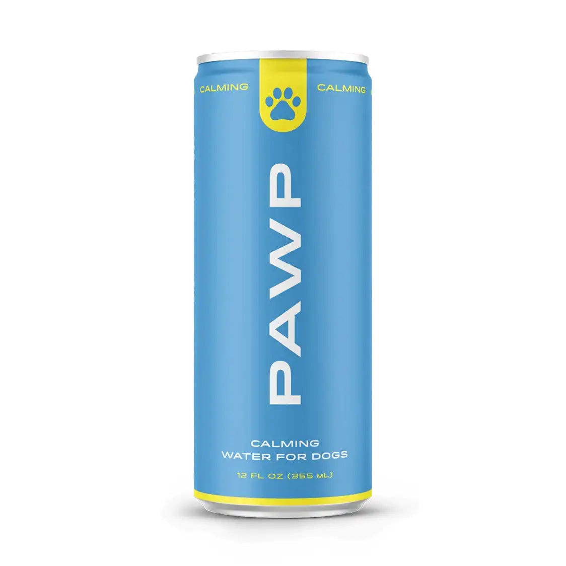 PAWP calming water for dogs can on a white background