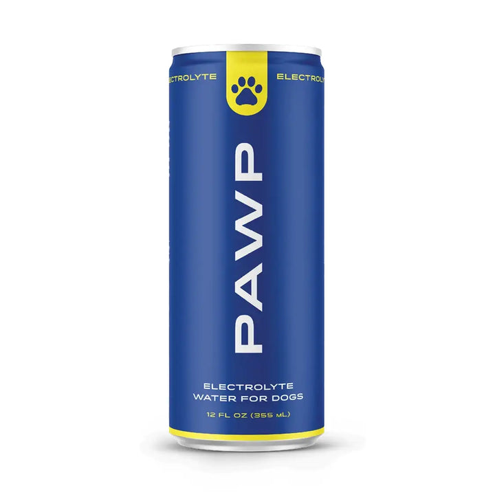 PAWP electrolyte water can for dogs on a white background