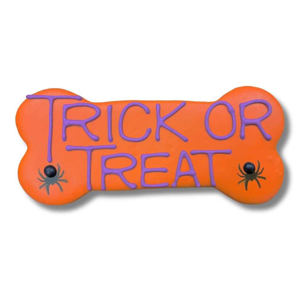 Orange trick or treat dog treat