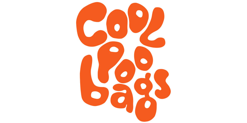 Califoria based company Orange 'Cool Poo Bags' text on a white background